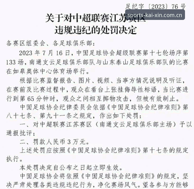 中国足协第三批禁足名单深度解读教程：在开心体育赛事平台追踪赛事与了解行业动态